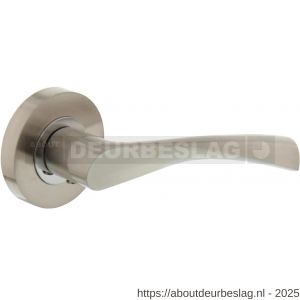 Intersteel Living 1687 deurkruk Giussy op rozet verdekt diameter 52x10 mm met nokken nikkel mat - R26000402 - afbeelding 1