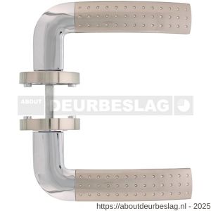 Intersteel Living 1688 deurkruk Sharon op rozet verdekt diameter 52x10 mm met nokken chroom-nikkel mat - R26000403 - afbeelding 2