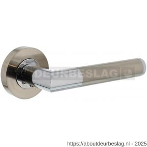 Intersteel Living 1693 deurkruk Bastian op rozet verdekt diameter 52x10 mm met nokken chroom-nikkel mat - R26000302 - afbeelding 1