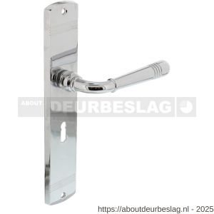 Intersteel Living 1705 deurkruk Helena op schild afgerond 235x45 mm sleutelgat 56 mm chroom - R26009081 - afbeelding 1