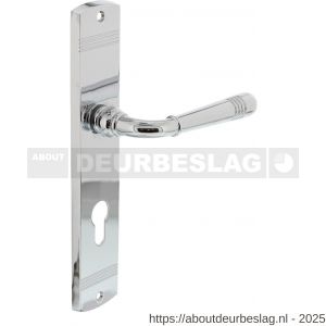 Intersteel Living 1705 deurkruk Helena op schild afgerond 235x45 mm profielcilindergat 72 mm chroom - R26004957 - afbeelding 1
