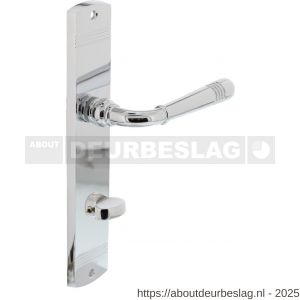 Intersteel Living 1705 deurkruk Helena op schild afgerond 235x45 mm WC 63/8 mm chroom - R26008000 - afbeelding 1