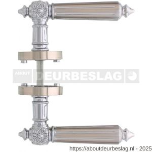 Intersteel Living 1716 deurkruk Julietta op rozet verdekt diameter 52x10 mm met nokken chroom-nikkel mat - R26004975 - afbeelding 2