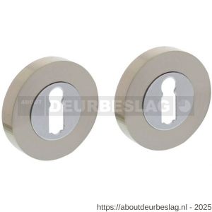 Intersteel Living 3476 sleutelrozetten verdekt diameter 52x10 mm met nokken chroom-nikkel mat - R26011005 - afbeelding 1