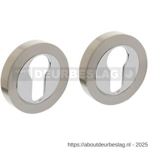 Intersteel Living 3476 cilinderrozetten verdekt diameter 52x10 mm met nokken chroom-nikkel mat - R26011006 - afbeelding 1