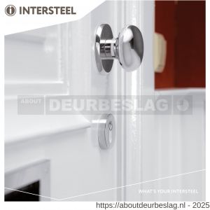 Intersteel Living 3751 SKG3 veiligheidsrozetten rond verdekt diameter 55x12 mm profielcilindergat met kerntrekbeveiliging chroom - R26007703 - afbeelding 3