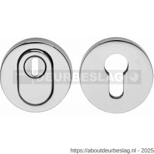 Intersteel Living 3751 SKG3 veiligheidsrozetten rond verdekt diameter 55x12 mm profielcilindergat met kerntrekbeveiliging chroom - R26007703 - afbeelding 1