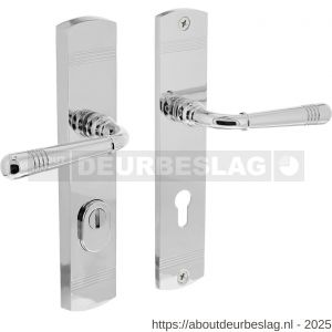 Intersteel Living 3777 achterdeurbeslag Helena 239x50 mm kruk-kruk profielcilindergat 72 mm met kerntrekbeveiliging chroom - R26010213 - afbeelding 1