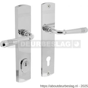 Intersteel Living 3777 achterdeurbeslag Helena 239x50 mm kruk-kruk profielcilindergat 92 mm met kerntrekbeveiliging chroom - R26010214 - afbeelding 1