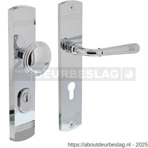 Intersteel Living 3778 voordeurbeslag Helena 239x50 mm knop-kruk profielcilindergat 72 mm met kerntrekbeveiliging chroom - R26010215 - afbeelding 1
