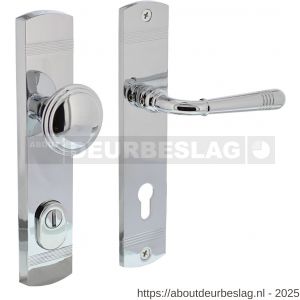 Intersteel Living 3778 voordeurbeslag Helena 239x50 mm knop-kruk profielcilindergat 92 mm met kerntrekbeveiliging chroom - R26010216 - afbeelding 1