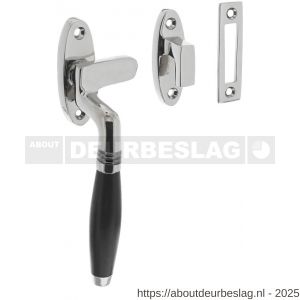 Intersteel Living 5614B raamsluiting Ton links met sluitplaat en sluithaak chroom-ebbenhout - R26008049 - afbeelding 1
