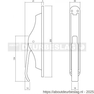 Intersteel Living 5620 set pomp-espagnolet inclusief stangenset 2x 1250 mm verchroomd - R26009343 - afbeelding 2