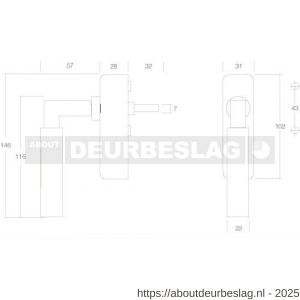 Intersteel Living 6616 raamkruk Baustil afsluitbaar chroom - R26003785 - afbeelding 2