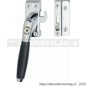 Intersteel Living 6616B SKG* afsluitbare raamsluiting links Ton 400 chroom-ebbenhout compleet - R26003808 - afbeelding 1