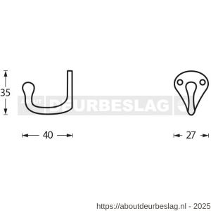 Intersteel Living 6926 jashaak scheepsmodel enkel chroom - R26007780 - afbeelding 2