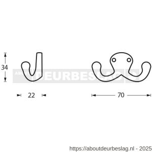 Intersteel Living 6926 jashaak scheepsmodel dubbel chroom - R26007779 - afbeelding 2