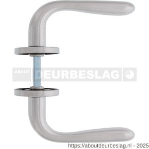 Intersteel Living 0195 deurkruk Jupiter op rozet verdekt diameter 49x7 mm chroom mat - R26000241 - afbeelding 2