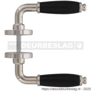 Intersteel Living 0206 deurkruk Courgette met rozet verdekt diameter 49x7 mm nikkel/zwart - R26008079 - afbeelding 2