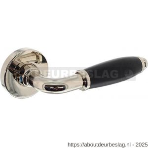 Intersteel Living 0206 deurkruk Courgette met rozet verdekt diameter 49x7 mm nikkel/zwart - R26008079 - afbeelding 1