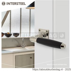 Intersteel Living 0378 deurkruk Ton basic met rozet 38x38x6 mm nikkel-ebbenhout - R26006726 - afbeelding 4