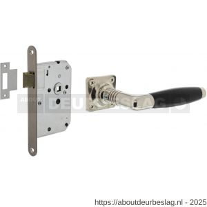 Intersteel Living 0237 set loopslot RVS met deurkruk Ton basic op rozet 38x38 mm nikkel - R26011041 - afbeelding 1