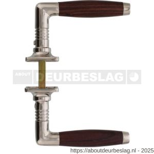 Intersteel Living 0376 deurkruk Ton basic met rozet 38x38x6 mm nikkel-palissander - R26008081 - afbeelding 2