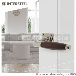 Intersteel Living 0376 deurkruk Ton basic met rozet 38x38x6 mm nikkel-palissander - R26008081 - afbeelding 3