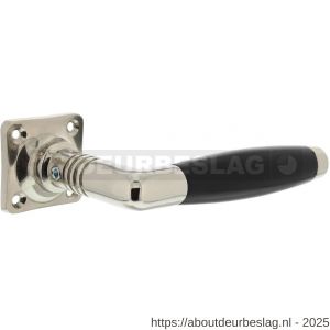 Intersteel Living 0378 deurkruk Ton basic met rozet 38x38x6 mm nikkel-ebbenhout - R26006726 - afbeelding 1