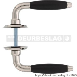 Intersteel Living 0421 deurkruk Antonnet met rozet diameter 50x5 mm nikkel-ebbenhout - R26008083 - afbeelding 2