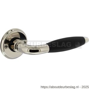 Intersteel Living 0421 deurkruk Antonnet met rozet diameter 50x5 mm nikkel-ebbenhout - R26008083 - afbeelding 1