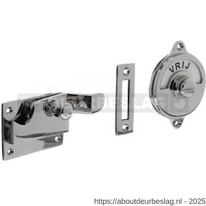 Intersteel Living 3700 WC-overslag met bocht en tekst vrij-bezet nikkel - R26008087 - afbeelding 1