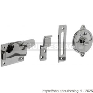 Intersteel Living 3701 WC-overslag vlak met tekst vrij-bezet nikkel - R26008088 - afbeelding 1