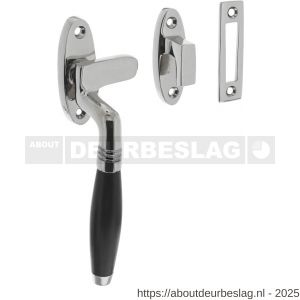 Intersteel Living 5614B raamsluiting Ton links met sluitplaat en sluithaak nikkel-ebbenhout - R26008092 - afbeelding 1