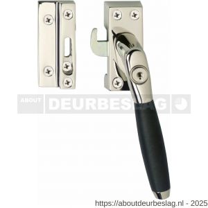 Intersteel Living 6616A SKG* afsluitbare raamsluiting rechts Ton 400 nikkel-ebbenhout compleet - R26007741 - afbeelding 1