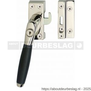 Intersteel Living 6616B SKG* afsluitbare raamsluiting links Ton 400 nikkel-ebbenhout compleet - R26003829 - afbeelding 1