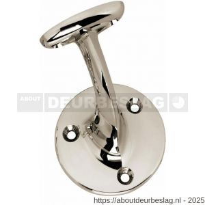 Intersteel Living 7245 leuninghouder opschroevend vlak zadel nikkel - R26003982 - afbeelding 1