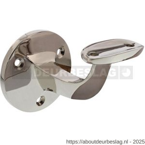 Intersteel Living 7245 leuninghouder opschroevend hol zadel nikkel - R26003981 - afbeelding 2