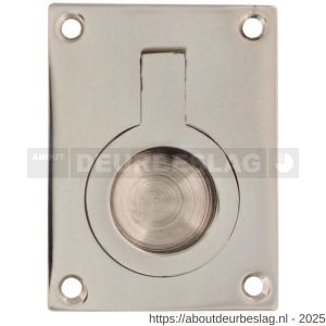 Intersteel Living 7526 luikring recht 41x31 mm nikkel - R26009611 - afbeelding 1