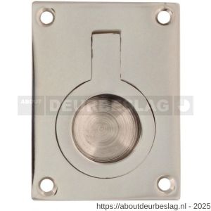 Intersteel Living 7526 luikring recht 50x39 mm nikkel - R26009612 - afbeelding 1