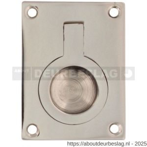 Intersteel Living 7526 luikring recht 65x49 mm nikkel - R26009613 - afbeelding 1