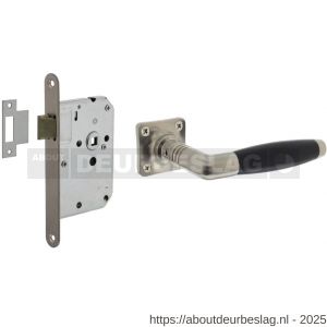 Intersteel Living 0237 set loopslot RVS met deurkruk Ton basic op rozet 38x38 mm nikkel mat - R26011043 - afbeelding 1
