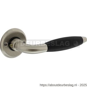 Intersteel Living 0421 deurkruk Antonnet met rozet diameter 50x5 mm nikkel mat-ebbenhout - R26008101 - afbeelding 1