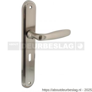 Intersteel Living 1692 deurkruk Bjorn op schild ovaal 242x43 mm sleutelgat 56 mm nikkel mat - R26005109 - afbeelding 1