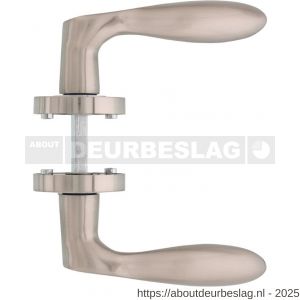Intersteel Living 1695 deurkruk George op rozet verdekt diameter 52x10 mm met nokken nikkel mat - R26000449 - afbeelding 2