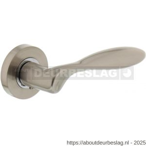Intersteel Living 1695 deurkruk George op rozet verdekt diameter 52x10 mm met nokken nikkel mat - R26000449 - afbeelding 1