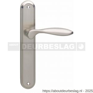 Intersteel Living 1695 deurkruk George op schild ovaal 242x43 mm blind nikkel mat - R26000405 - afbeelding 1