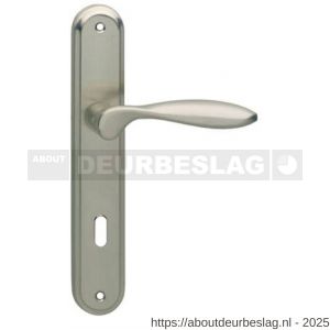 Intersteel Living 1695 deurkruk George op schild ovaal 242x43 mm sleutelgat 72 mm nikkel mat - R26005120 - afbeelding 1