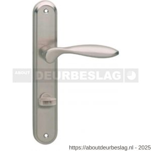 Intersteel Living 1695 deurkruk George op schild ovaal 242x43 mm WC 63/8 mm nikkel mat - R26005123 - afbeelding 1
