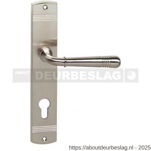 Intersteel Living 1705 deurkruk Helena op schild afgerond 235x45 mm profielcilindergat 72 mm nikkel mat - R26005154 - afbeelding 1